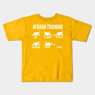 Afghan Hound Training Boxer Dog Tricks Kids T-Shirt